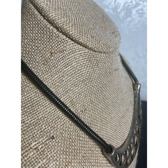 Silver Geometric Statement Necklace - Picture 3 of 4